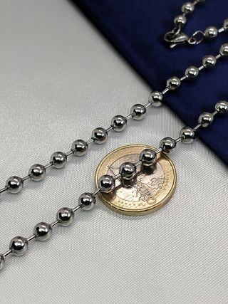 Collar de bolas de acero inoxidable