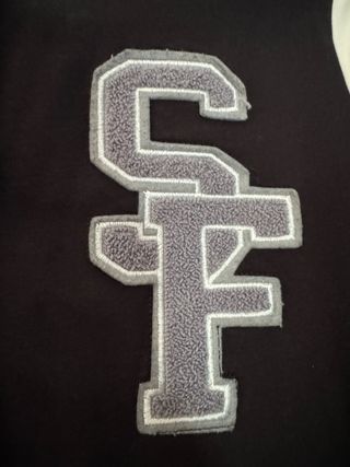 Chaqueta College Negra y Blanca Talla L