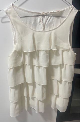 2 Tops Blanco y Rosa Talla M