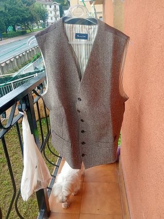 Chaleco Massimo Dutti Marrón Espiga