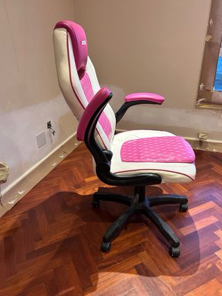 Silla Gaming Rosa con Ruedas