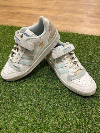 Zapatillas Adidas Forum Low Blancas y Turquesa