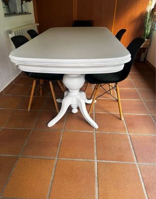 Mesa extensible blanca 180-300cm