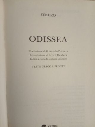 Omero- Odissea- Iliade