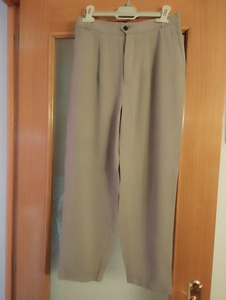 Pantalón Zara Mujer Talla XS Gris.