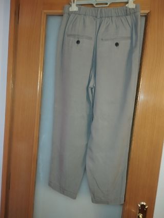 Pantalón Zara Mujer Talla XS Gris.