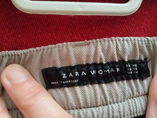 Pantalón Zara Mujer Talla XS Gris.