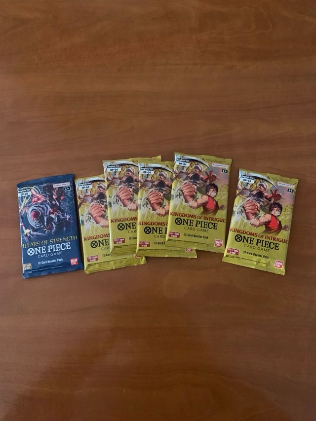 Sobres One Piece OP-04 y OP-03 sin abrir