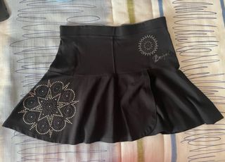 Minifalda Desigual Negra con Pedrería