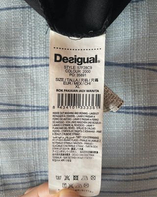 Minifalda Desigual Negra con Pedrería