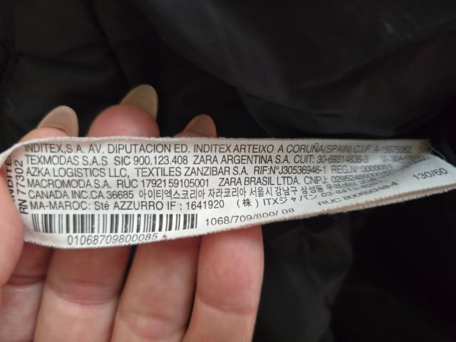 Abrigo Zara niña T8