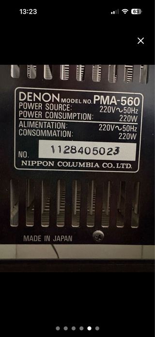 Amplificador Denon PMA-560 Negro
