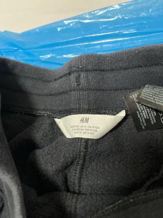 Pantalones de chándal negros(talla 152 cm)