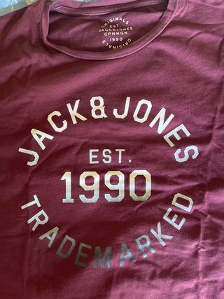 Camiseta Jack & Jones granate 