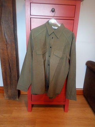 Camisa verde militar manga larga