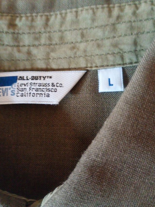 Camisa verde militar manga larga