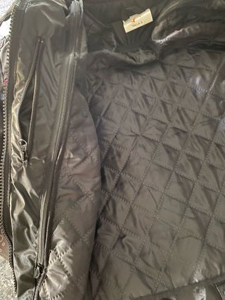 Chaqueta moto negra y rosa Talla S. 
