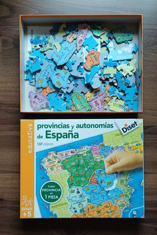 Lote 3 Puzzles Educativos Diset España y Europa