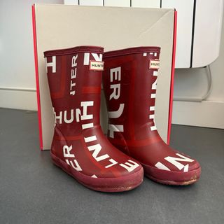 Botas de agua Hunter rojas con logo