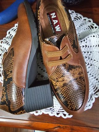 Zapatos NAW Calzatura Comoda Piel Serpiente