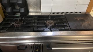 Cocina Industrial 2 Fuegos + Horno y Plancha