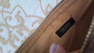 Neceser / Cartera Beige y Dorado