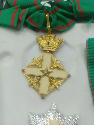 Medalla militar con banda y estrella