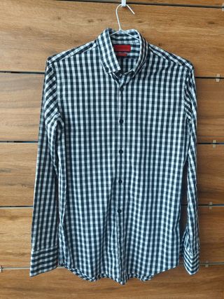 Camisa Zara Cuadros Negro y Blanco