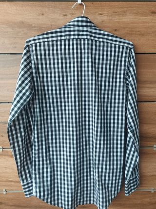 Camisa Zara Cuadros Negro y Blanco