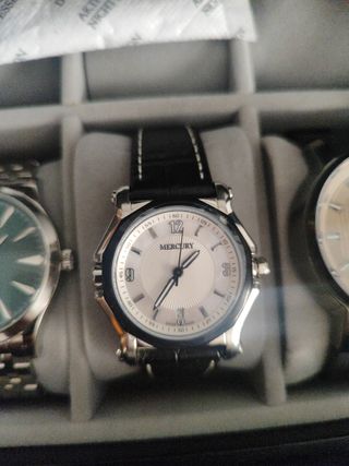 Reloj Mercury Unisex Negro/Plata