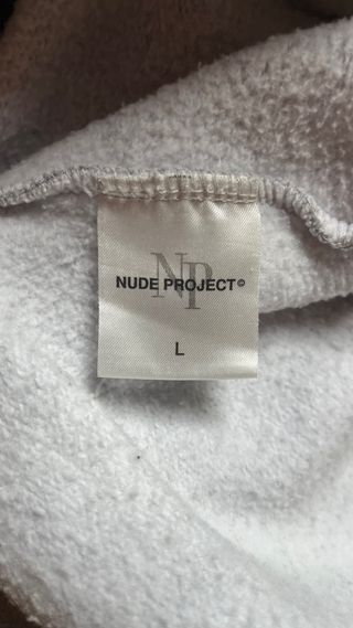 Sudadera Nude Project bordada gris