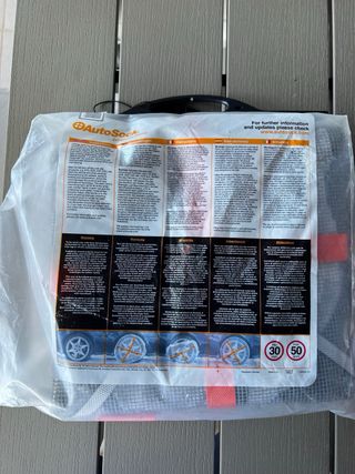 Cadenas de nieve Auto Sock. Rueda grande.