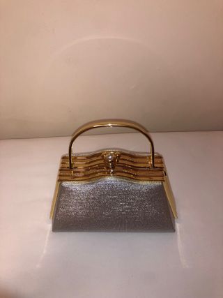 Bolso de fiesta dorado y plateado