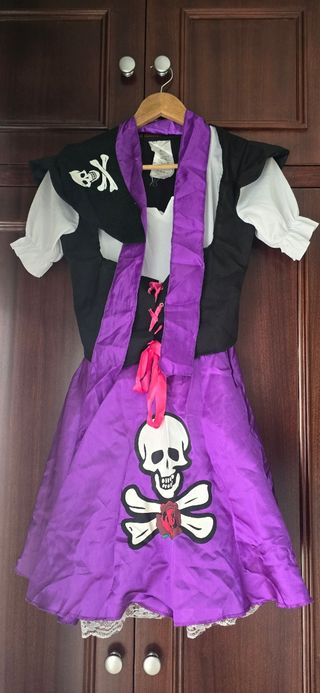 Disfraz Pirata adulto morado Calavera