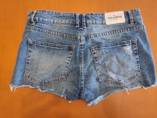 Pantalones cortos vaqueros Pull&Bear desgastados