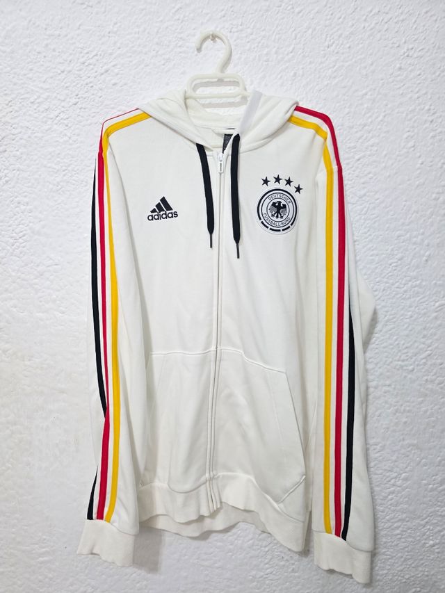 Sudadera Adidas Blanca con Rayas