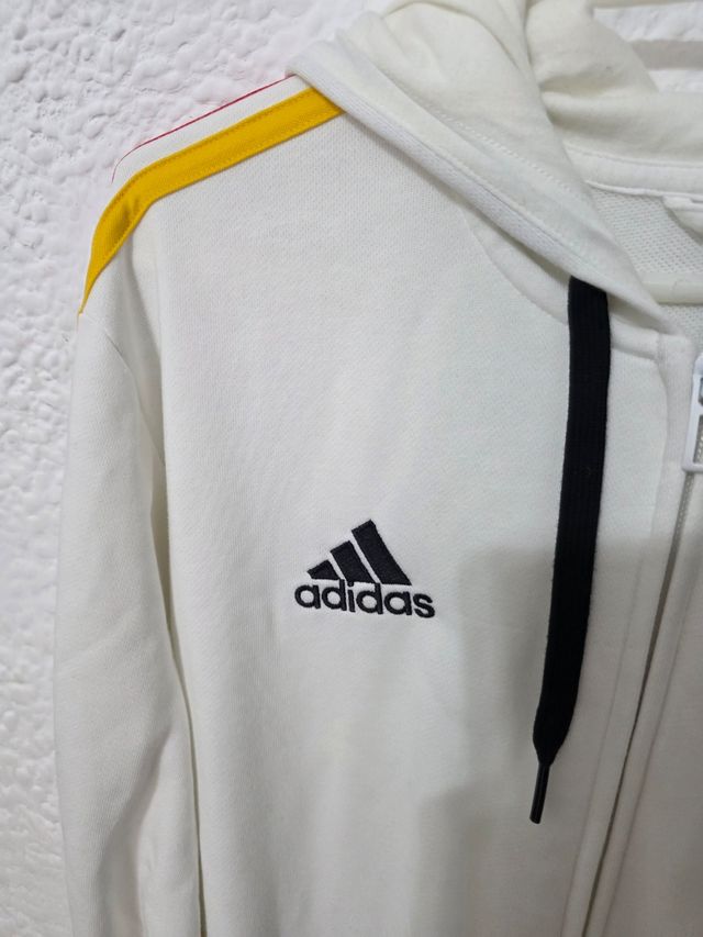 Sudadera Adidas Blanca con Rayas