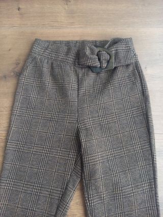 Pantalón lana cuadros chica