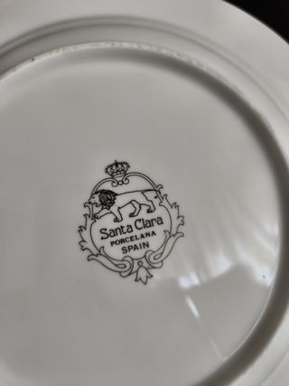 Vajilla Santa Clara Hilo Oro Porcelana
