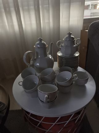 Vajilla Santa Clara Hilo Oro Porcelana