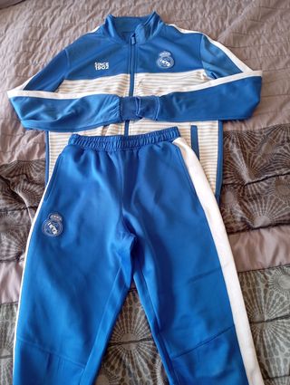 Chándal Real Madrid Azul y Blanco Talla 14 años
