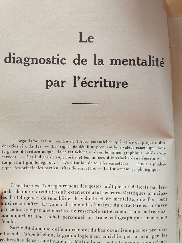Le diagnostic de la mentalité par l'Ecriture