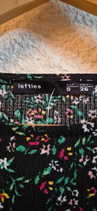 Vestido floral negro/multicolor - Talla S/M