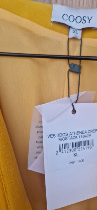Vestido Coosy Mostaza Talla XL

