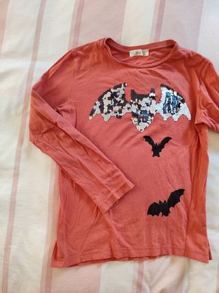 Camiseta Larga LFT Niños Naranja Talla 7-8