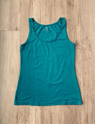 Camiseta sin mangas H&M verde azulado