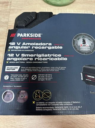 Mini Amoladora Parkside Performance 12V