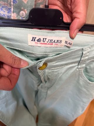 Pantalón vaquero turquesa