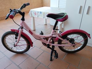 Bicicleta infantil rosa 16 pulgadas