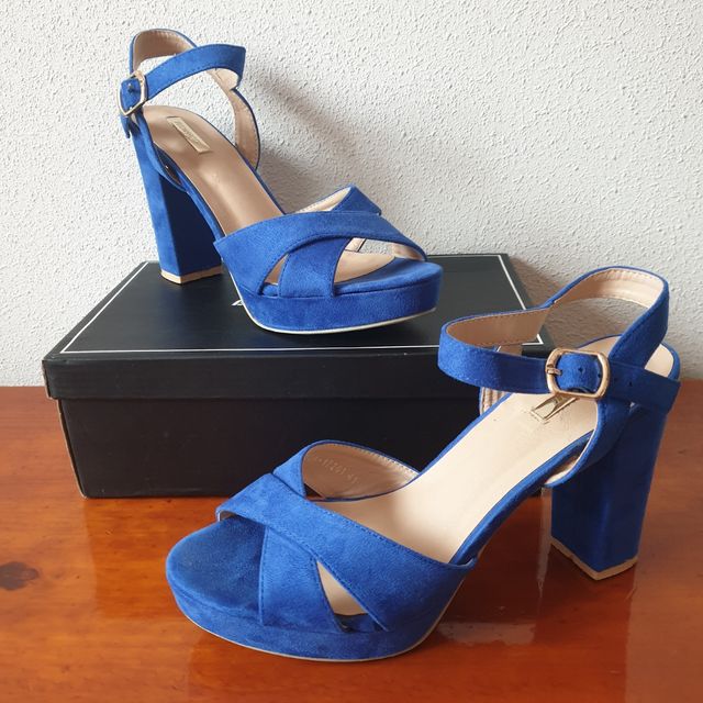 Sandalias de tacón azul T41